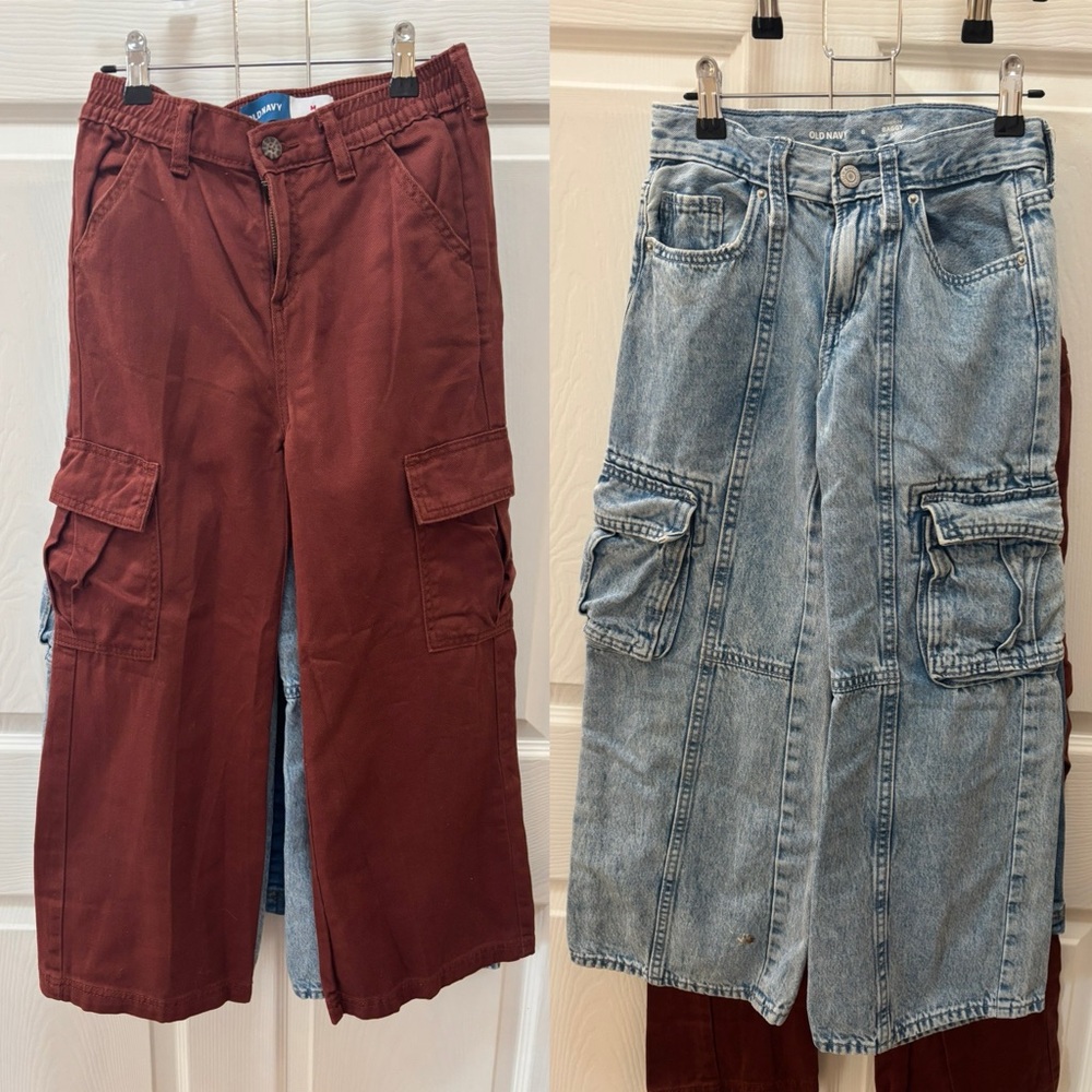 Girls old navy baggy cargo pants size 8
